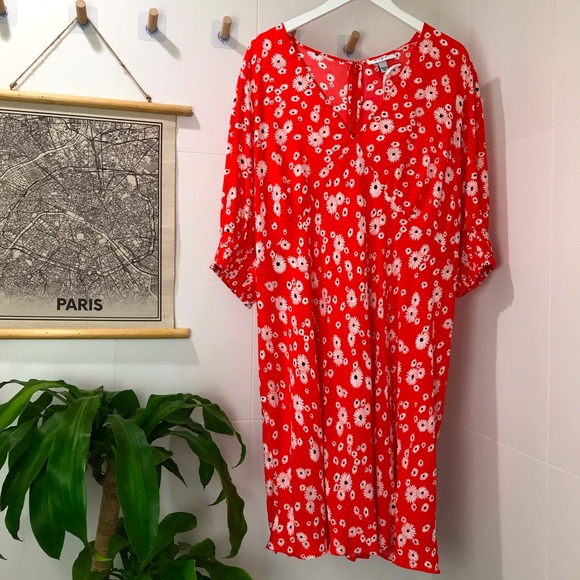 RIXO for Target Red Daisy Floral Swing Dress - Picture 1 of 13